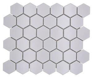 Mozaik pločica Hexagon Uni HX 085 (32,5 x 28,1 cm, Bijele boje, Mat)