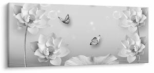 Slika - Cvjetni dizajn s leptirima (120x50 cm)
