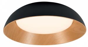LED stropna svjetiljka 24W crno/drveno tijelo CCT