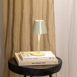 Lindby LED baterijska stolna lampa Janea CROSS, zelena, metal
