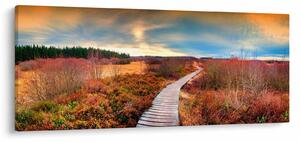 Slika - Jesenska cesta kroz krajolik (120x50 cm)
