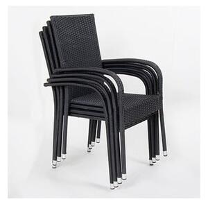 Crne plastične vrtne stolice u setu 4 kom Paris – Bonami Essentials