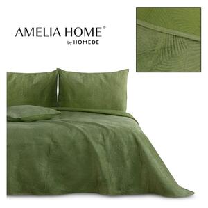Zeleni prekrivač za bračni krevet 240x260 cm Palsha - AmeliaHome