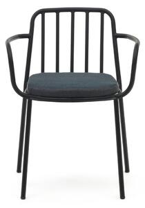 Crna metalna vrtna stolica Bramant - Kave Home