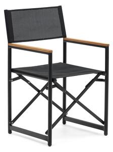 Crna metalna vrtna stolica Llado - Kave Home