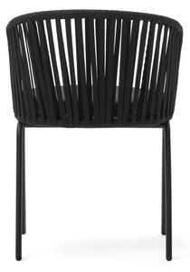 Crna metalna vrtna stolica Saconca - Kave Home