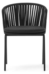 Crna metalna vrtna stolica Saconca - Kave Home