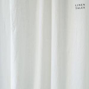 Bijela lanena zavjesa s petljama Linen Tales Night Time, 250 x 140 cm