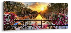 Slika - Izlazak Sunca u Amsterdamu (120x50 cm)