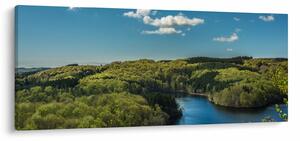 Slika - Jezero u šumi (120x50 cm)