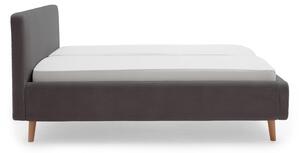 Krevet od sivog samta s podnicom i prostorom za odlaganje Meise Möbel Mattis Cord, 180 x 200 cm