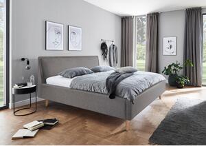 Svijetlo sivi bračni krevet s podnicom i prostorom za odlaganje Meise Möbel Frieda, 160 x 200 cm