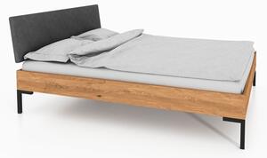 Bračni krevet od hrastovine s tapeciranim uzglavljem 140x200 cm Abises 1 - The Beds