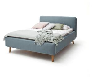 Plavo-bež bračni krevet Meise Möbel Mattis, 140 x 200 cm