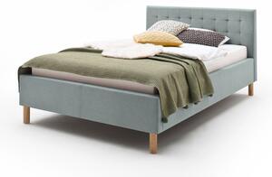 Sivo-plavi bračni krevet Meise Möbel Malin, 140 x 200 cm