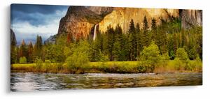 Slika - Stijene uz jezero (120x50 cm)