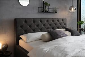 Tamno sivi bračni krevet Meise Möbel San Remo, 160 x 200 cm