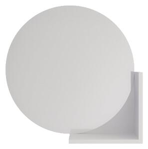 Zidno ogledalo s bijelom policom Skandica Lucija, ø 60 cm