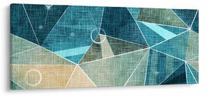 Slika - Tirkizna apstrakcija (120x50 cm)