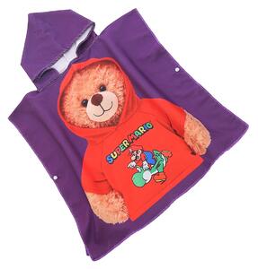 Dječji pončo TEDDY MARIO ljubičasti Dimenzije: 60 x 120 cm