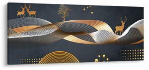 Slika - Grafika s jelenom (120x50 cm)