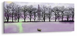 Slika - Brodica na jezeru (120x50 cm)