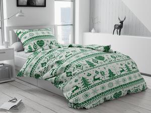 Pamučna posteljina Božic zelena Dimenzije posteljine: 70 x 90 cm | 140 x 200 cm