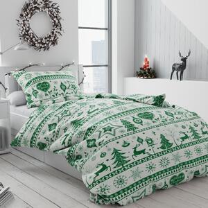 Pamučna posteljina Božic zelena Dimenzije posteljine: 70 x 90 cm | 140 x 200 cm