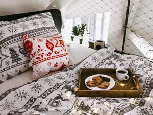 Pamučna posteljina Božic siva Dimenzije posteljine: 70 x 90 cm | 140 x 200 cm