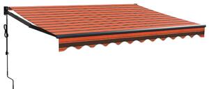 VidaXL Automatska tenda na uvlačenje narančasto-smeđa 3 x 2,5 m