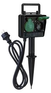 Solight PG01 - Vanjski vrtni stup s utičnicama IP44 + gumeni kabel 1,5 m