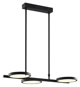 Moderna viseća svjetiljka crna uklj. LED 3-stupanjska prigušiva 3 svjetla - Vivé