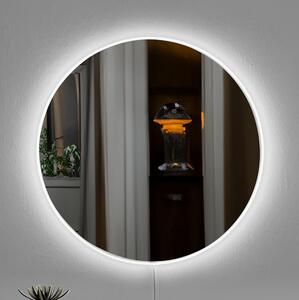 LED Zidno ogledalo s pozadinskim osvjetljenjem ROUND pr. 40 cm bijela