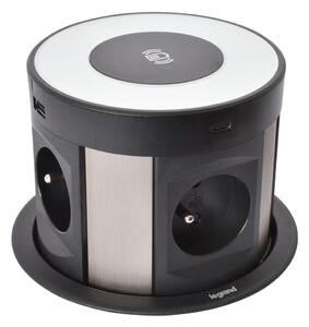 Legrand 654981 - Stup s utičnicama za stol 4x230V + 2xUSB-A + 2xUSB-C + bežično