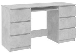 VidaXL Pisaći stol siva boja betona 140 x 50 x 77 cm od iverice
