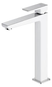 OMNIRES PM7412CRB - Slavina za umivaonik PARMA 27,3 cm sjajni krom/bijela