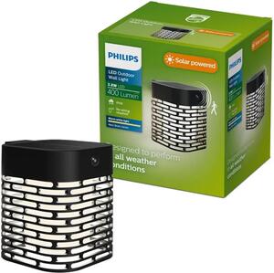 Hara VANJSKA SOLARNA ZIDNA SVJETILJKA SA SENZOROM 2700K CRNA 8721103105578