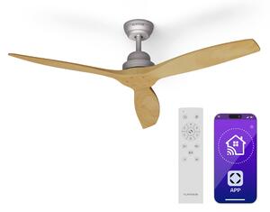 Klarstein Stropni ventilator Santa Elena Smart 52", Ø 132 cm, 10260 m³/h, lopatice od pravog drveta, 6 brzina, daljinski upravljač