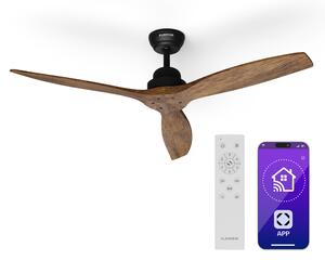 Klarstein Stropni ventilator Santa Elena Smart 52", Ø 132 cm, 10260 m³/h, lopatice od pravog drveta, 6 brzina, daljinski upravljač