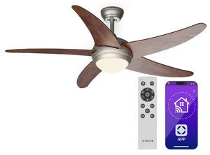 Klarstein Bolero 2 u 1 Smart, stropni ventilator, Ø 132 cm, svjetlo 55 W, daljinski upravljač, upravljanje putem aplikacije, 2 smjera strujanja zraka