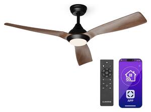 Klarstein Fiji Flow 2 u 1 Smart, stropni ventilator, Ø 132 cm, prigušivo LED svjetlo, daljinski upravljač, upravljanje putem aplikacije, 2 smjera strujanja zraka
