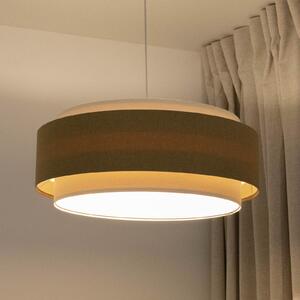 Boho Elegantna viseća svjetiljka, smeđa/bež/krem, Ø 60 cm, tekstil