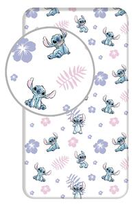 Pamučna dječja plahta s gumom za krevet za jednu osobu 90x200 cm Lilo and Stitch – Jerry Fabrics