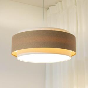 Boho Elegant viseća svjetiljka, bež/krem, Ø 60 cm, tekstil