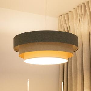 Viseća lampa Triniti, smeđa/bež/krem, Ø 60 cm, tekstil