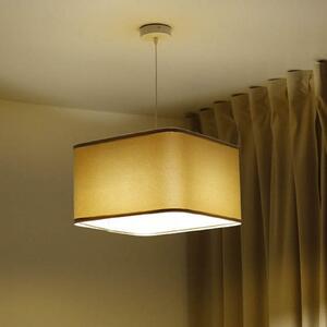Viseća lampa Kwadro, bež, 40 x 40 cm, tkanina od velura