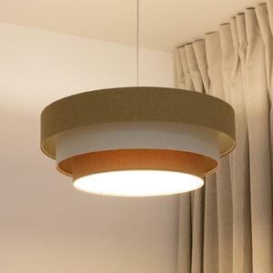 Viseća lampa Triniti, bež/krem, Ø 60 cm, tekstil