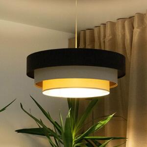 Viseća lampa Triniti, smeđa/bež/krem, Ø 60 cm, tekstil