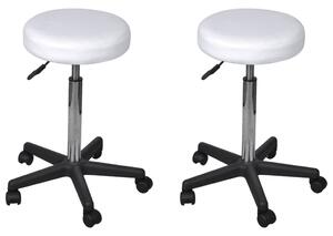 Uredski stolci od umjetne kože 2 kom bijeli 35,5x84 cm