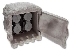 Ecolite XSTA-224G - Vanjski stup s 4 utičnice IP44